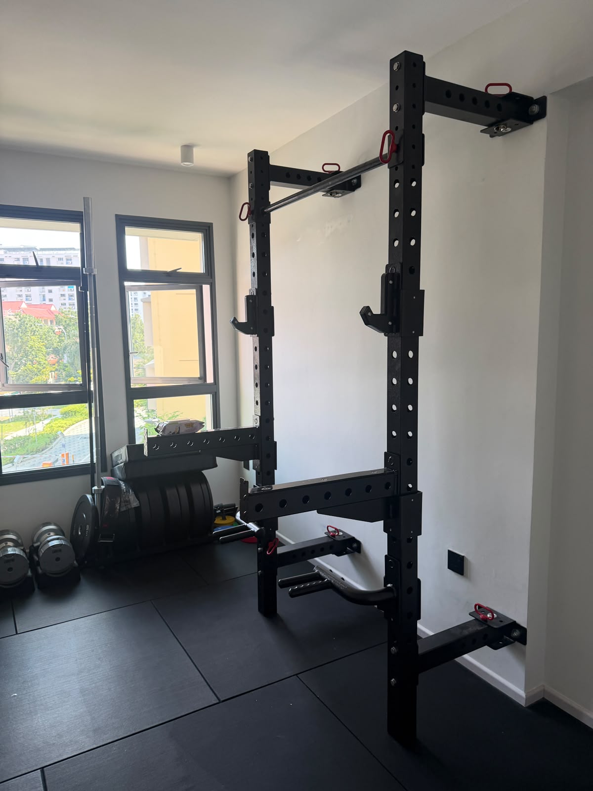 Installed: MuscleUp Elite Foldable Power Rack for a Compact Home Gym in Singapore