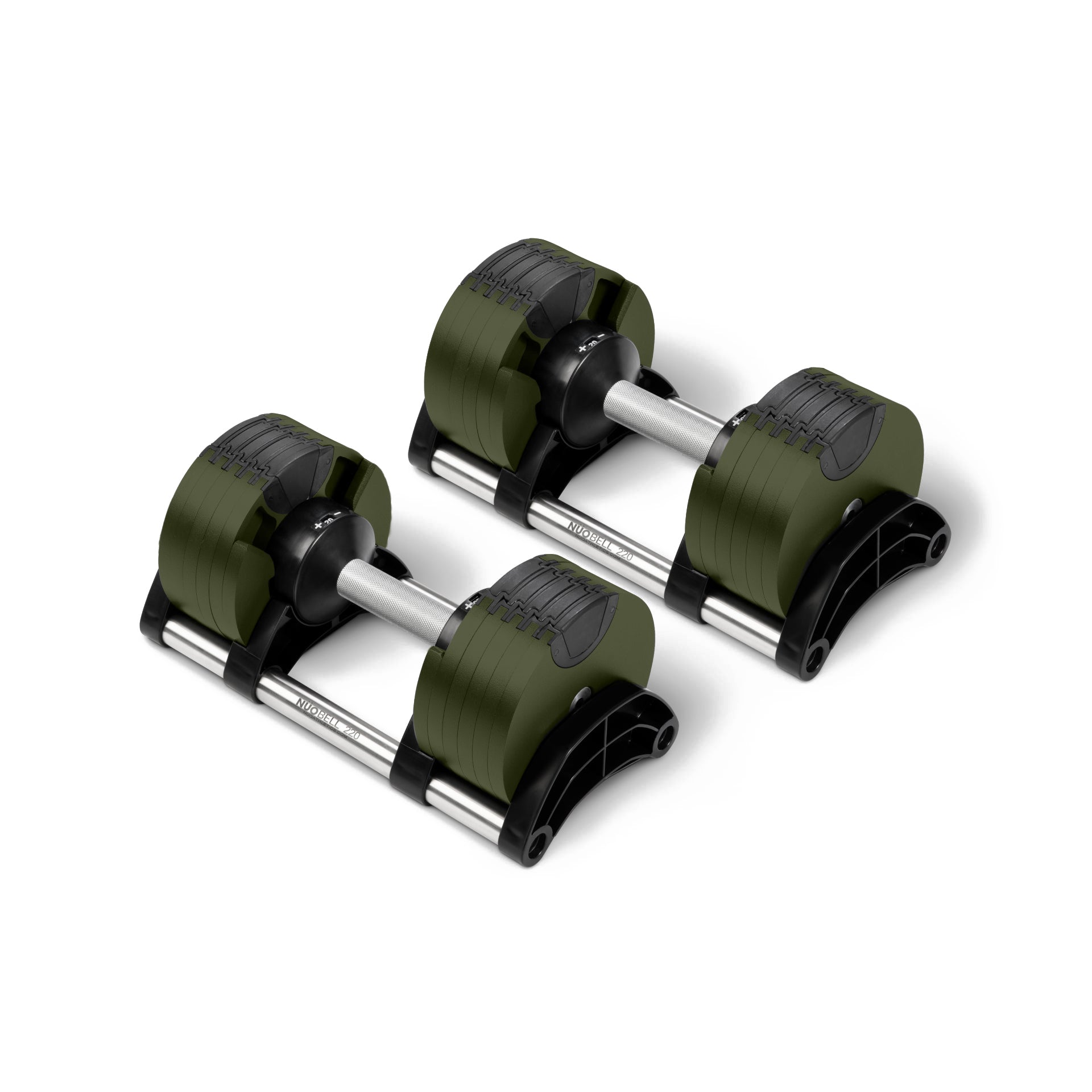 NÜOBELL 220 Tactical Green | 20kg Adjustable Dumbbells