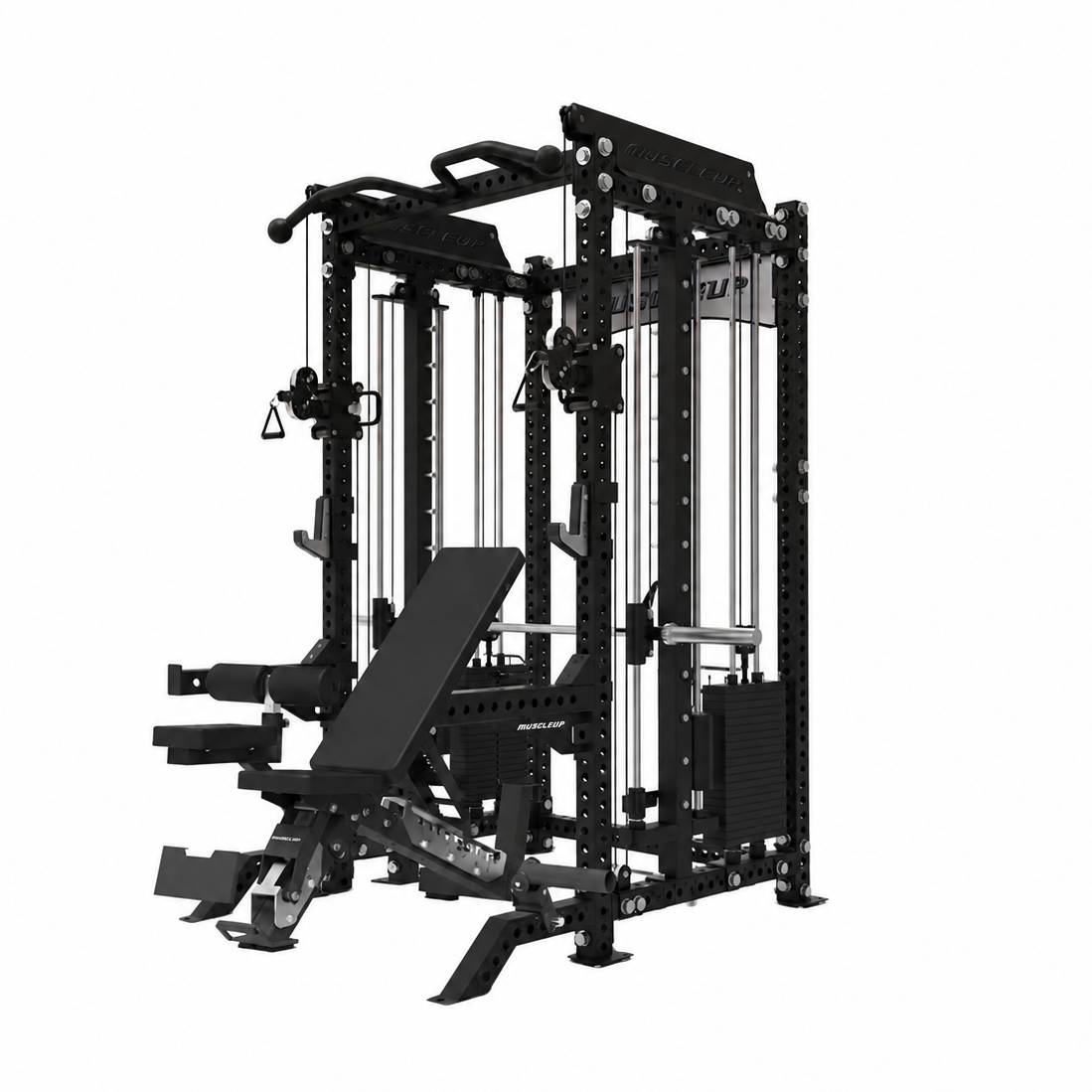 MuscleUp Pro All-in-One Functional Smith Machine Rack