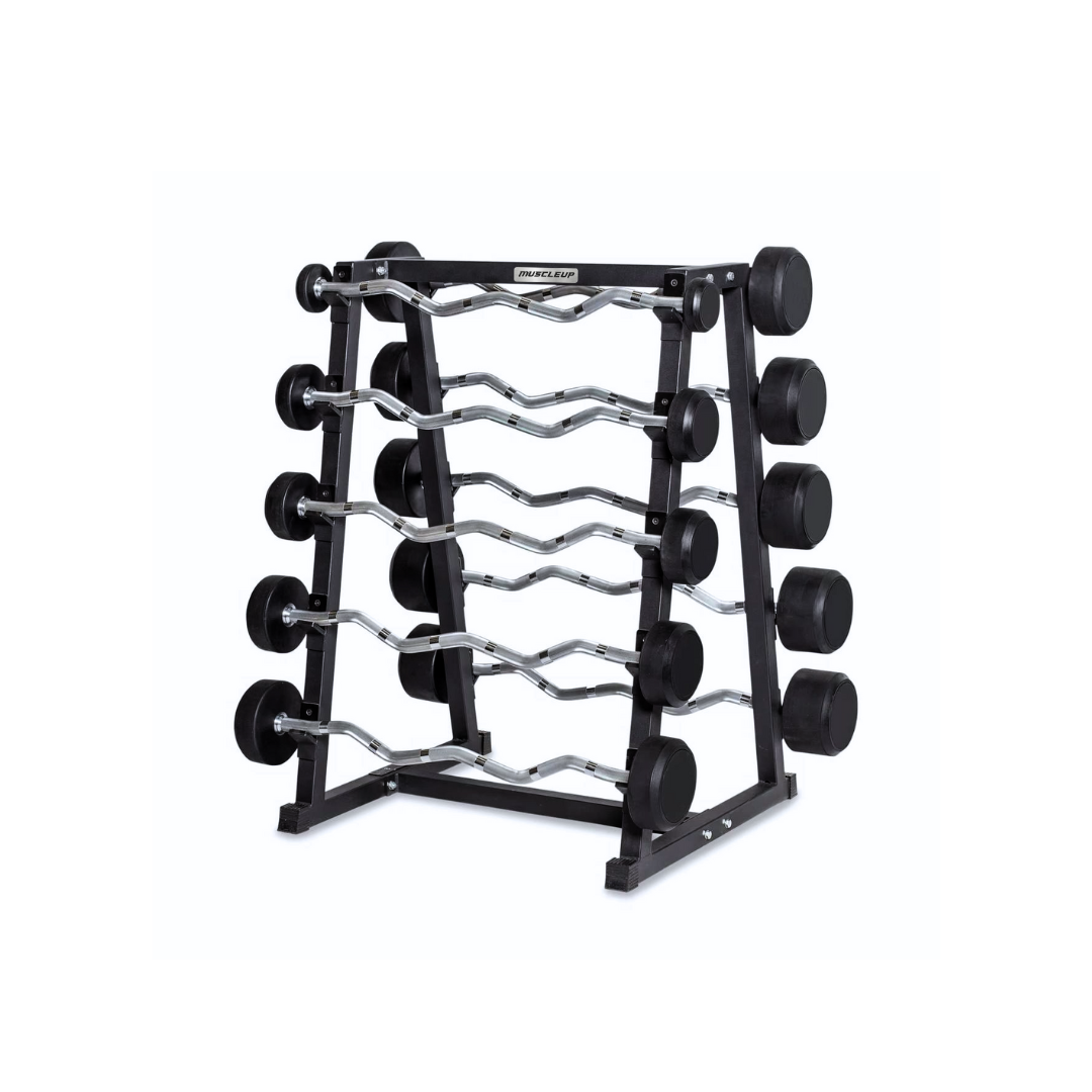 MuscleUp Fixed Barbell Rack (EZ Bars)
