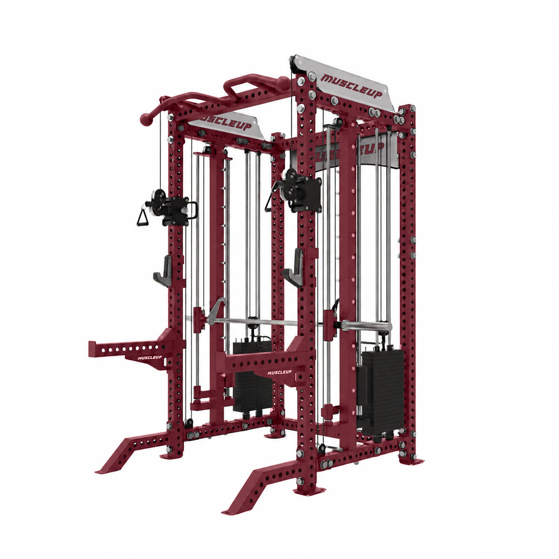 MuscleUp Pro All-in-One Functional Smith Machine Rack