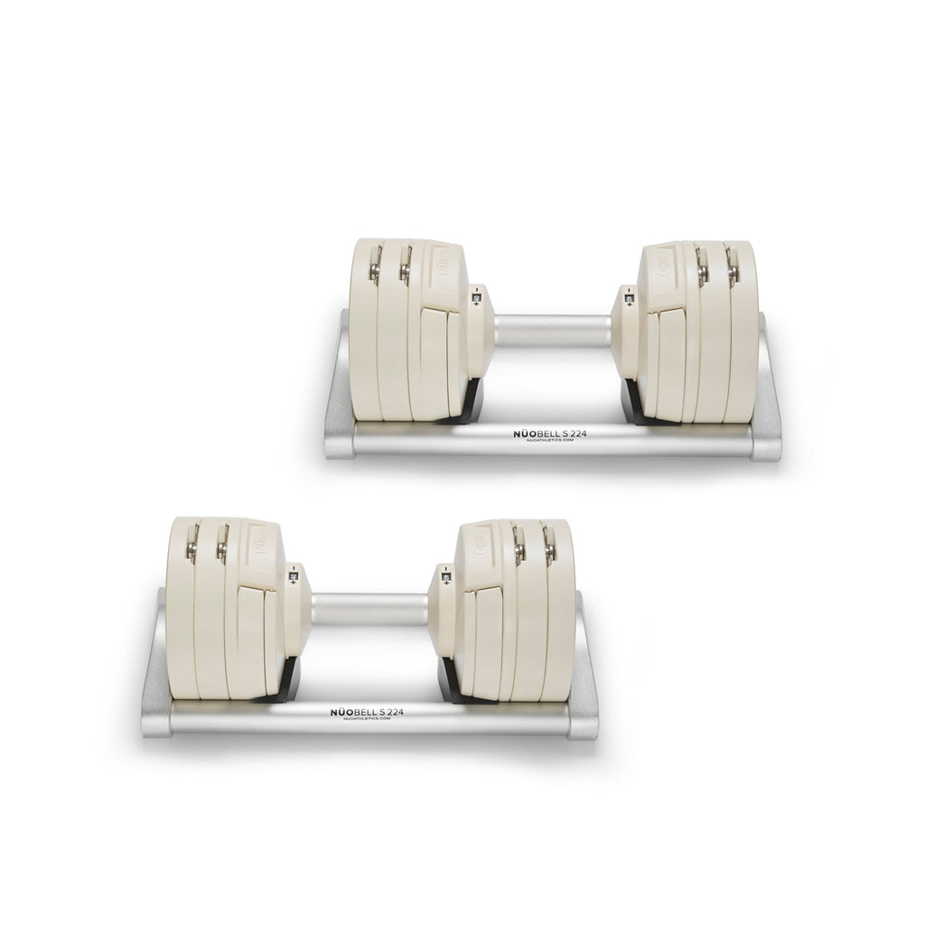 NÜOBELL S 224 "White" | 24kg Adjustable Dumbbells (Limited Edition)