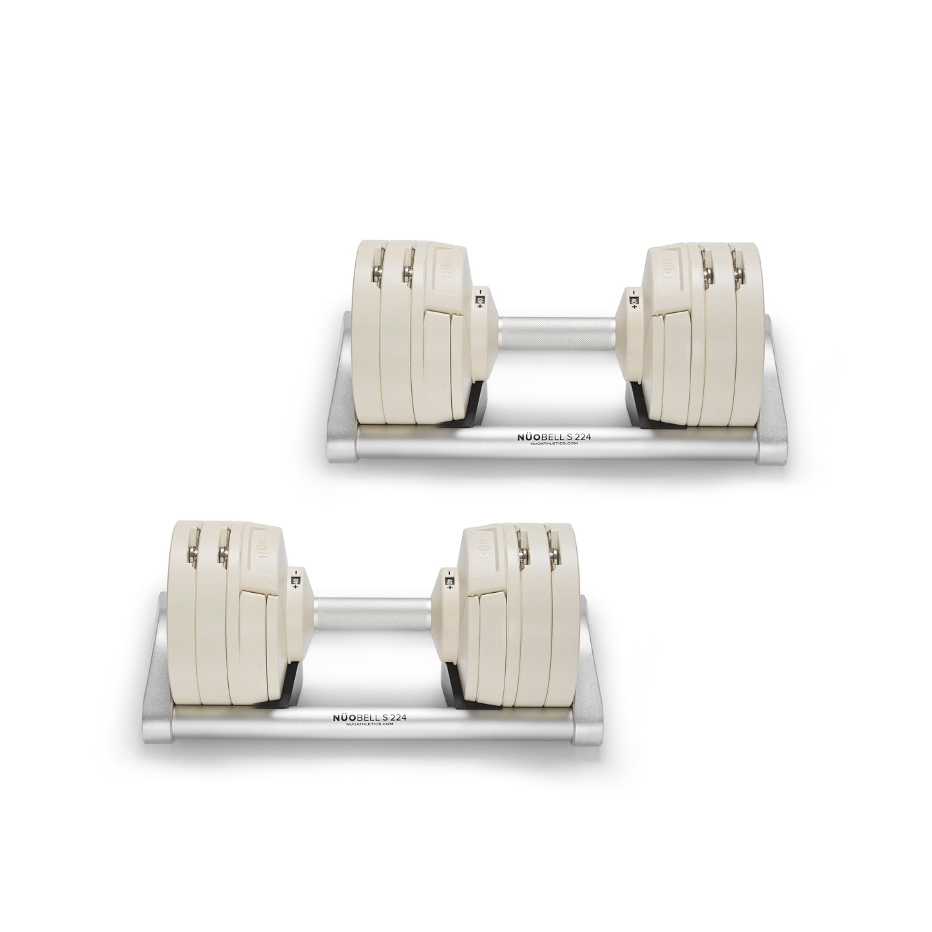 NÜOBELL S 224 "White" | 24kg Adjustable Dumbbells (Limited Edition)