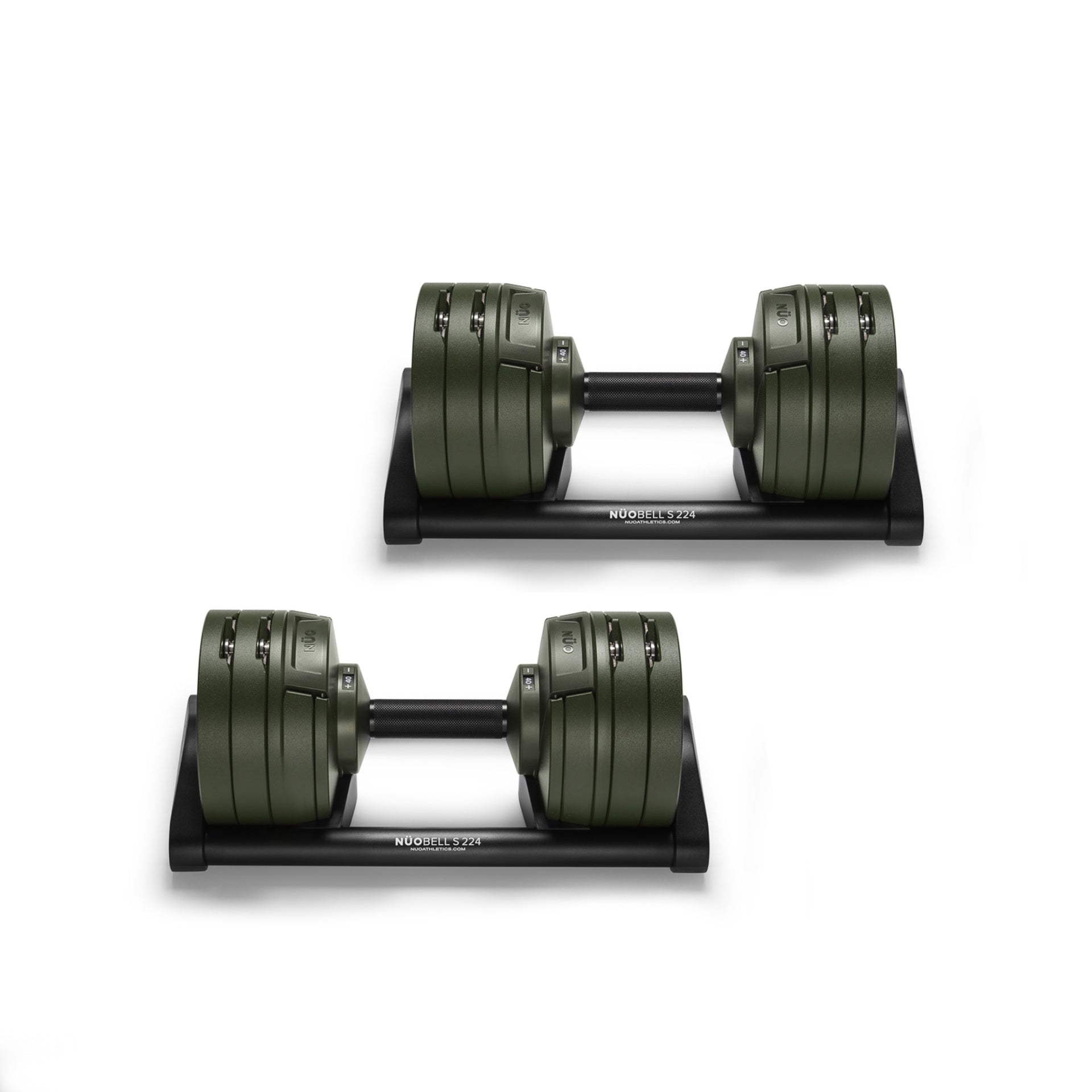 NÜOBELL S 224 "Forest" | 24kg Adjustable Dumbbells (Limited Edition)
