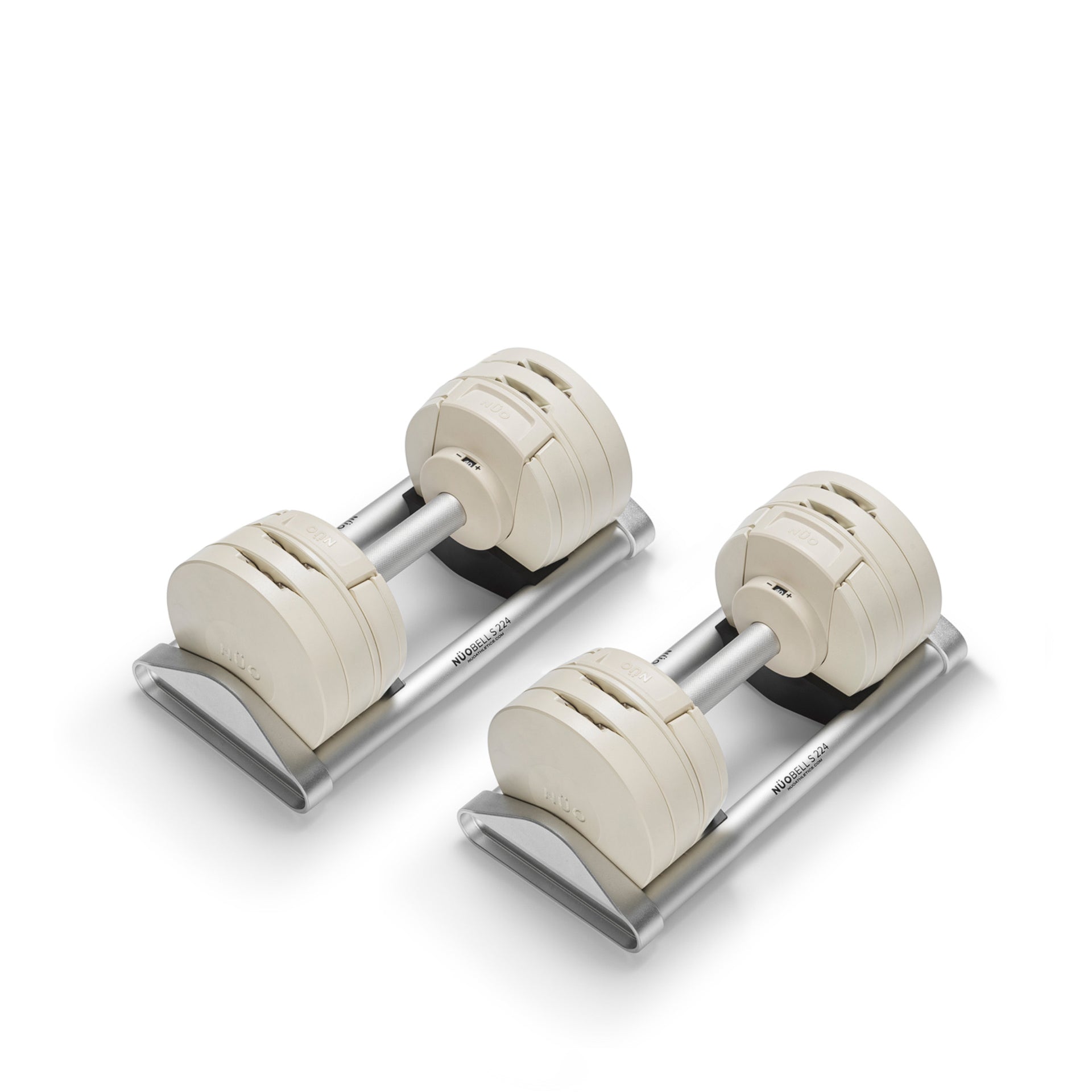 NÜOBELL S 224 "White" | 24kg Adjustable Dumbbells (Limited Edition)