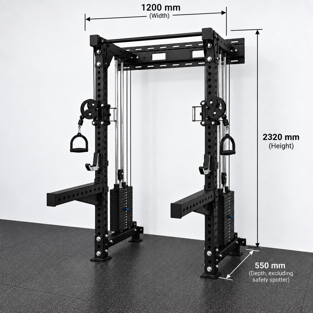 MuscleUp Elite Mounted Functional Trainer Rack