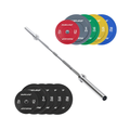 MuscleUp Barbell & Weight Plate Bundle