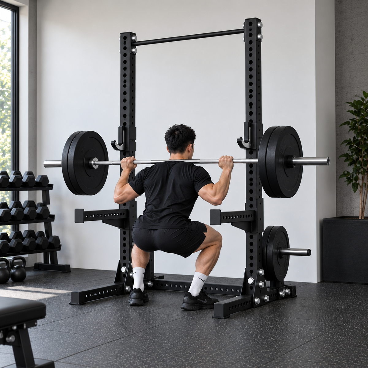 MuscleUp Elite Half Rack