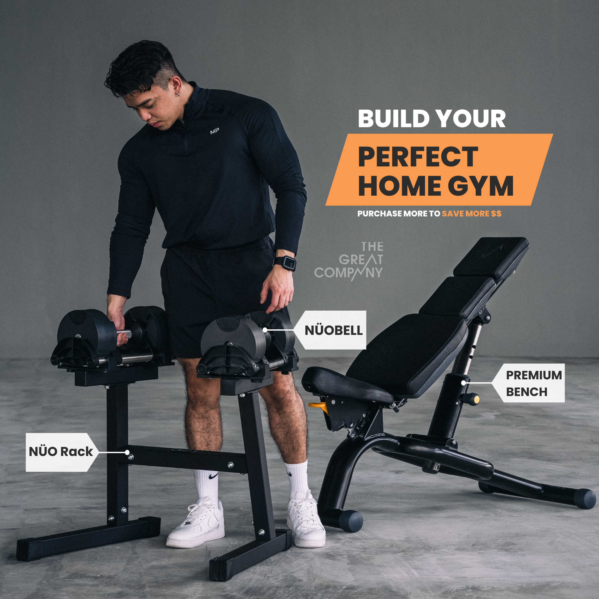 NÜOBELL 220 | 20kg Adjustable Dumbbells