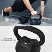 BYZOOM Fitness Adjustable Kettlebell 18kg/40lb